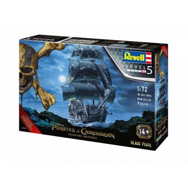 KIT PARA MONTAR REVELL PIRATAS DO CARIBE PÉROLA NEGRA EDIÇÃO LIMITADA 1/72 895 PEÇAS 50 CM REV 05699